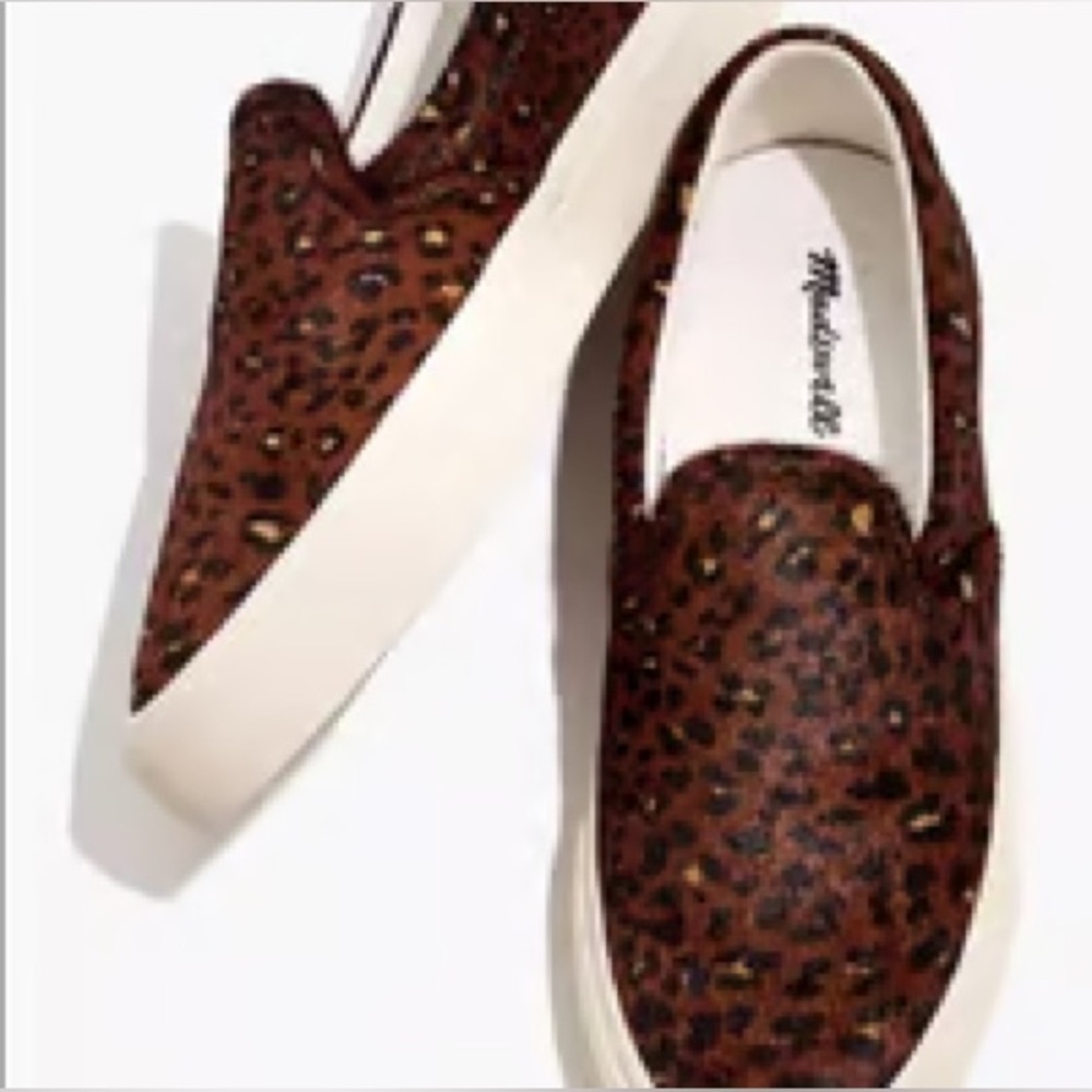 Madewell Leopard Sidewalk slip on sneaker shoes